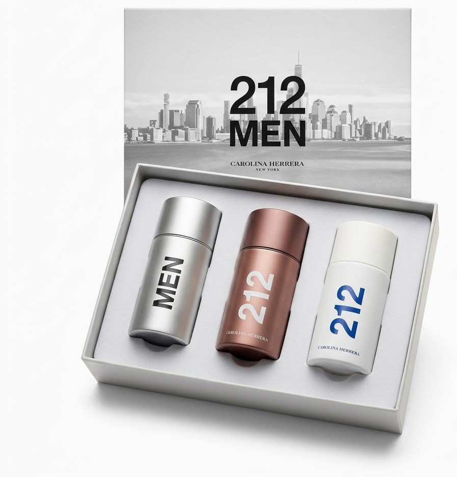 Подарочный набор Carolina Herrera 212 Men 3x30ml — Подарочный набор Carolina Herrera 212 Men 3x30ml